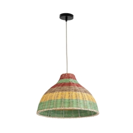 Φωτιστικό Οροφής Κρεμαστό Caballeros 02053 Boho 1xE27 IP20 40x27cm Multi GloboStar