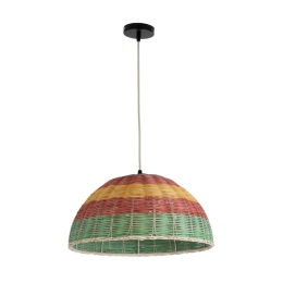 Φωτιστικό Οροφής Κρεμαστό Caballeros 02060 Boho 1xE27 IP20 40x20cm Multi GloboStar