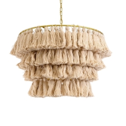 Φωτιστικό Οροφής Κρεμαστό Missoula 02088 Boho 1xE27 IP20 60x40cm Beige GloboStar
