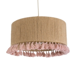 Φωτιστικό Οροφής Κρεμαστό Puertorico 02096 Boho 3xE27 IP20 50x27cm Beige-Pink GloboStar