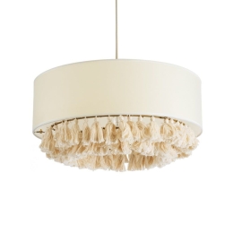 Φωτιστικό Οροφής Κρεμαστό Ginger 02100 Boho 1xE27 IP20 50x25cm Beige-White GloboStar