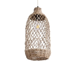 Φωτιστικό Οροφής Κρεμαστό Ecuador 02116 Boho 1xE27 IP20 23x50cm Beige GloboStar