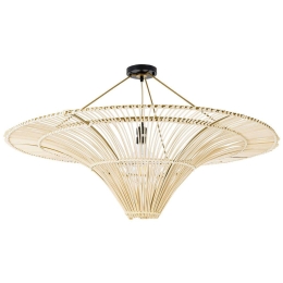 Φωτιστικό Οροφής - Πλαφονιέρα Palermo Boho 02153 Φ100x55cm 1xE27 Beige GloboStar