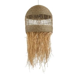 Φωτιστικό Οροφής Κρεμαστό Saintlucia 02161 Boho 1xE27 IP20 66x120cm Khaki-Beige GloboStar