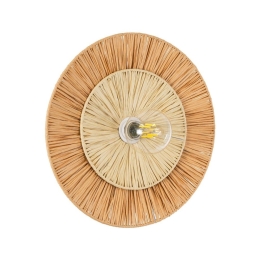 Φωτιστικό Τοίχου - Απλίκα Colombo 02278 Boho 1xE27 IP20 40x4,5cm Beige-Brown GloboStar