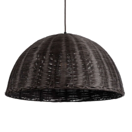 Φωτιστικό Οροφής Montana 02381 Φ50x25cm 1xE27 IP20 Dark Brown GloboStar