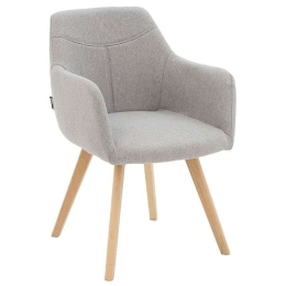 Πολυθρόνα Nasima 029-000146 57x58x84cm Grey-Natural Ξύλο,Ύφασμα