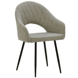 Πολυθρόνα Macie 029-000150 58x50x85cm Antique Grey-Black Ξύλο,Ύφασμα