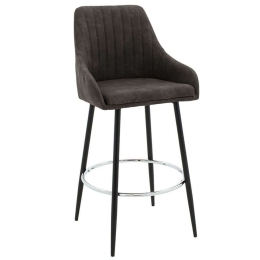 Σκαμπό Μπαρ Cody 029-000167 49x51x97cm Black-Anthracite