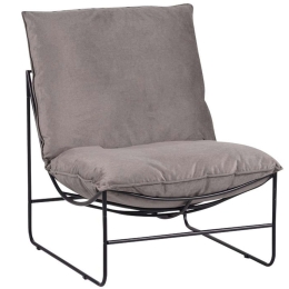 Πολυθρόνα Chopie 029-000221 77x90x83cm Grey-Black