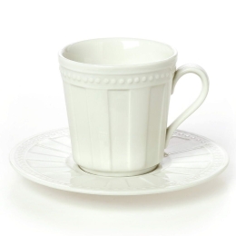 Φλυτζάνι Τσαγιού Με Πιατάκι 03.000.16 250ml Ivory Cryspo Trio Πορσελάνη