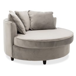 Πολυθρόνα Ophelia 035-000038 123x120x85cm Grey Mdf, Ύφασμα