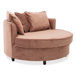 Πολυθρόνα Ophelia 035-000040 123x120x85cm Apple Mdf, Ύφασμα