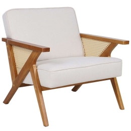 Πολυθρόνα Claudia 046-000019 76x74,5x72cm Beige-Natural