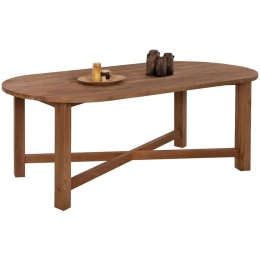 Τραπέζι Kutai HM9639 220x100x75cm Natural Ξύλο