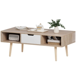 Τραπέζι Σαλονιού Krener HM9877.04 104x50x42cm Sonoma-White