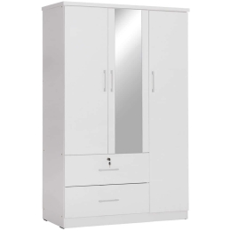 Ντουλάπα Τρίφυλλη Με Καθρέπτη Jarry HM2485.01 119x48x183cm White Τρίφυλλη