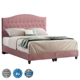 Κρεβάτι Malena HM638.12 Για Στρώμα 150x200cm Βελούδινο Rotten Apple Διπλό Βελούδο