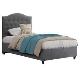 Κρεβάτι Malena HM651.10 Για Στρώμα 90x200cm Βελούδινο Grey Μονό Βελούδο