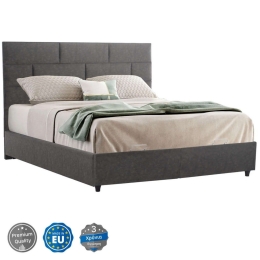 Κρεβάτι Soledad HM627.20 Με Απoθηκευτικό Χώρο 160x200cm Grey Διπλό Ύφασμα