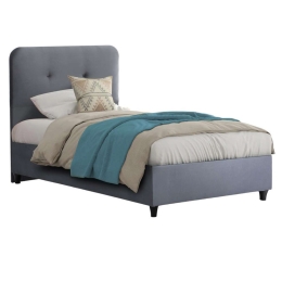 Κρεβάτι Dolores HM649.10 Για Στρώμα 90x200cm Βελούδινο Grey Μονό Βελούδο