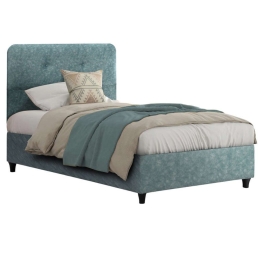 Κρεβάτι Dolores HM649.27 Για Στρώμα 90x200cm Light Green Μονό Ξύλο,Ύφασμα