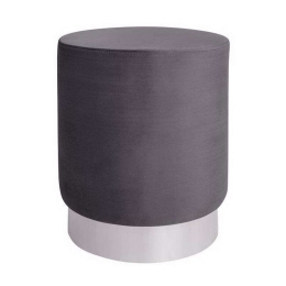 Σκαμπό Levy HM8408.01 Γκρι-Ασημί Φ35x43cm Ύφασμα