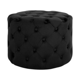 Σκαμπό Kassie Chesterfield HM8406.04 Μαύρο Φ60x43cm Ύφασμα