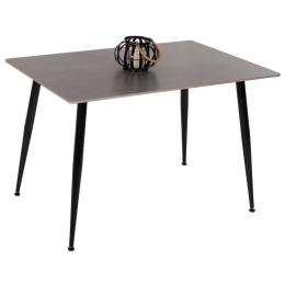 Τραπέζι Τραπεζαρίας Sintered Stone HM8589.01 120x80x76cm Marble Grey Πέτρα,Μέταλλο
