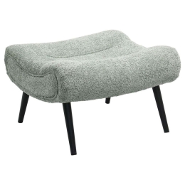 Σκαμπό - Υποπόδιο Kemba HM9606.05 68x58x40cm Με Πόδια Και Μπουκλέ Ύφασμα Mint Ξύλο,Ύφασμα