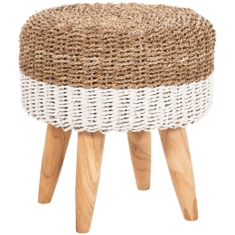 Σκαμπό Beam HM7827.01 Φ42x46cm Natural-White