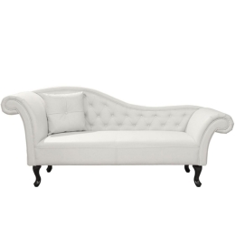Ανάκλινδρο T.Chesterfield Niovi Hm3007.02 Pu Λευκό Αρ.Μπράτσο 190x61x84 cm.