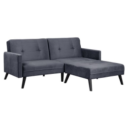 Καναπές Γωνία Κρεβάτι Livia Grey Με Υποπόδιο 211X158X83Y εκ. HM3151.01 Βελούδο