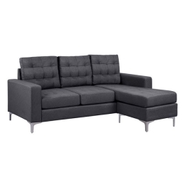 Καναπές Γωνία Αναστρέψιμη Santino HM3152.01 Grey 192X129X82Y εκ. Ύφασμα