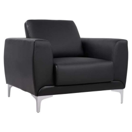Πολυθρόνα Kenzie 89x81x81 HM3121.11 Black Μέταλλο,Τεχνόδερμα