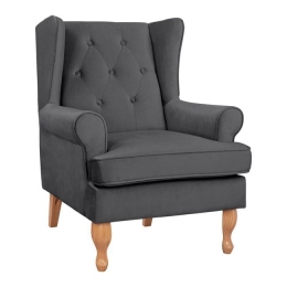 Πολυθρόνα Μπερζέρα Grey Brandon 81Χ83Χ101Υ εκ.HM3073.11 Βελούδο