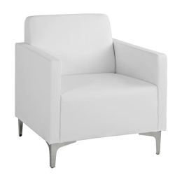 Πολυθρόνα Nellie HM3159.12 White 64Χ71Χ71Υ εκ. Μέταλλο,Τεχνόδερμα