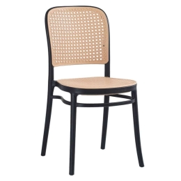 Καρέκλα Πολυπροπυλένιου HM5937.02 41x49x102cm Beige-Black Πολυπροπυλένιο