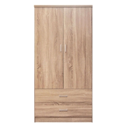 Ντουλάπα Hm338.02 80Χ42Χ181 cm Δίφυλλη Μελαμίνη