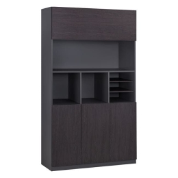 Βιβλιοθήκη Γραφείου Επαγγελματική Grey-Wenge Rosewood HM2088 120Χ40Χ200Υ εκ.