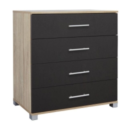 Συρταριέρα HM2204.04 Sonama-Grey 83x40x83Υ εκ. Μελαμίνη