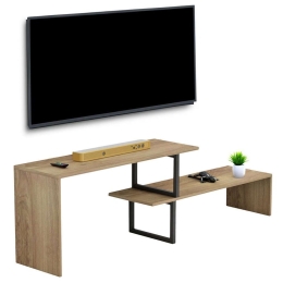 Έπιπλο Τηλεόρασης Briggite HM8893.11 Επεκτεινόμενο 110-160x30x45cm Sonoma Μελαμίνη