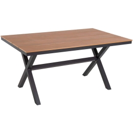 Τραπέζι Κήπου Tawnee HM6037.01 150x89,5x73cm Anthracite-Natural