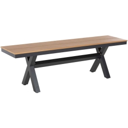 Παγκάκι Tawnee HM6038.01 150x36x45cm Anthracite-Natural