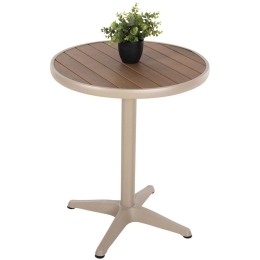Τραπέζι Κήπου Alexa HM6086.04 Φ60x73cm Champagne-Natural