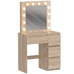 Τουαλέτα Με Καθρέπτη & Φως Led Keitlin HM2499.01 80x40x140cm Sonoma