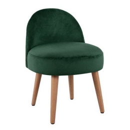 Σκαμπό Με Πλάτη Yasmine HM8395.03 Σκούρο Πράσινο 47x43x63.5cm Ύφασμα