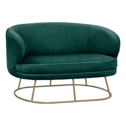 Καναπές 2Θέσιος Arien Dark Green HM8492.03 125X80X84Y εκ. Βελούδο