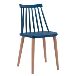 Καρέκλα Vanessa HM8052.05 43x46,5x82Υcm Blue Σετ 4τμχ Μέταλλο,Πολυπροπυλένιο