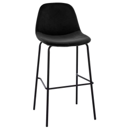 Σκαμπό Vincent HM8579.14 56,5x47x106cm Black Βελούδο, Μέταλλο